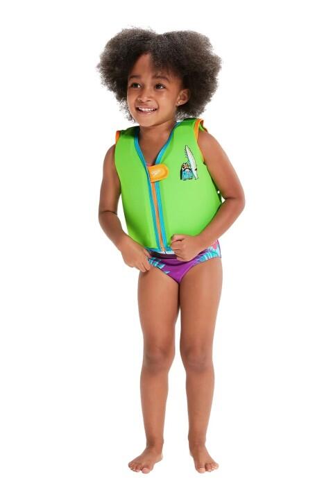 Prınted Float Vest Bebek Yüzücü Yelek - 8-1225214686 Yeşil/Mavi