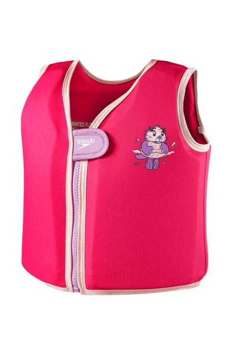 Speedo - Prınted Float Vest Bebek Yüzücü Yelek - 8-1225214687 Pembe/Mor