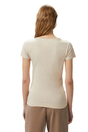 Python Triangl Kadın T-Shirt - W5RI21J1314 Bej - 2