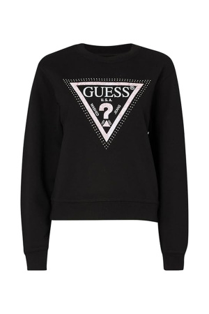 Python Triangle Kadın SweatShirt - W5RQ09K8802 Siyah - Guess