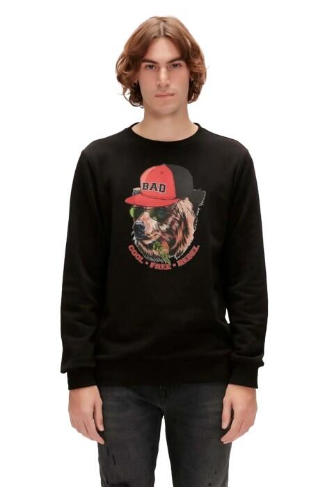 Bad Bear - Rebel Crewneck Erkek SweatShirt - 23.02.12.019 Siyah