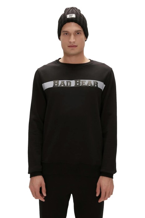 Reflect Bear Crewneck Erkek SweatShirt - 23.02.12.021 Siyah