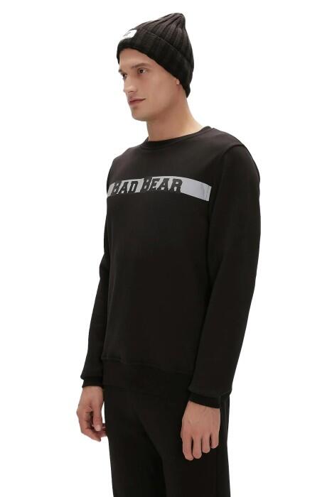 Reflect Bear Crewneck Erkek SweatShirt - 23.02.12.021 Siyah