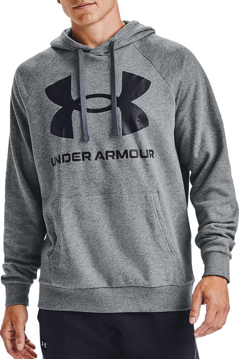 Under Armour - Rival Fleece Big Logo Hd Erkek SweatShirt - 1357093 Gri