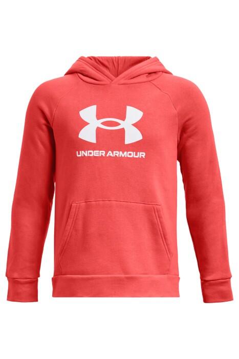 Under Armour - Rival Fleece BL Hoodie Erkek Çocuk SweatShirt - 1379791 Bordo