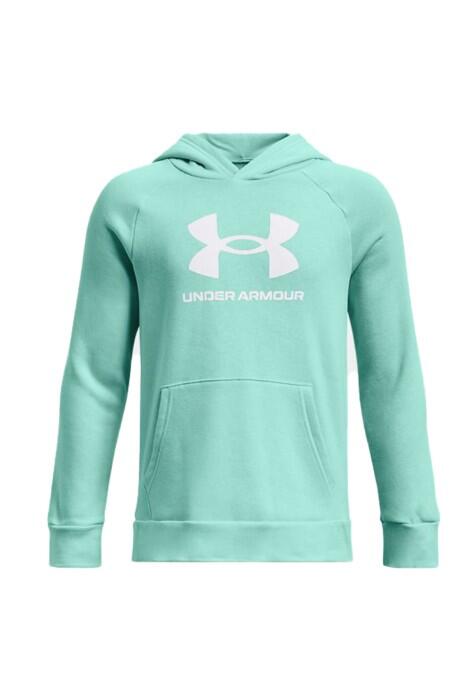 Under Armour - Rival Fleece Bl Hoodie Erkek Çocuk Sweatshirt - 1379791 Yeşil