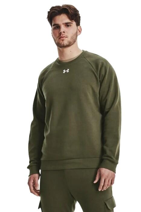 Under Armour - Rival Fleece Crew Erkek SweatShirt - 1379755 Yeşil