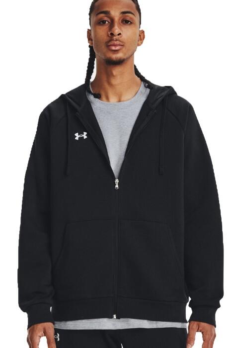 Under Armour - Rival Fleece Erkek Tam Fermuarlı Kapüşonlu SweatShirt - 1379767 Siyah