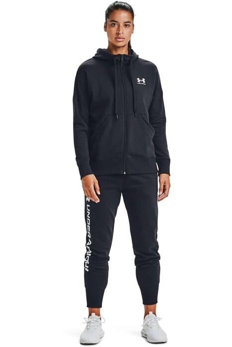 Under Armour - Rival Fleece FZ Hoodie Kadın Spor Sweatshirt - 1356400 Siyah