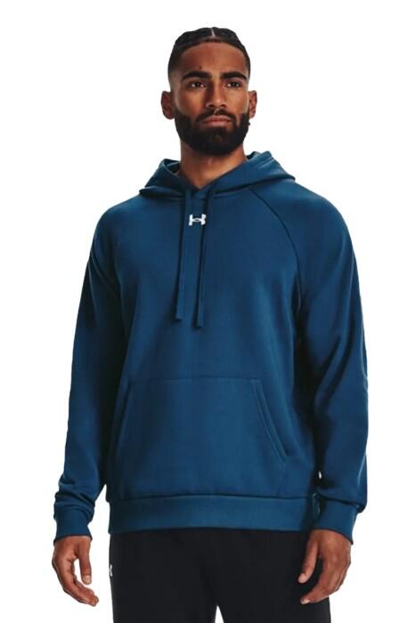 Under Armour - Rival Fleece Kapüşonlu Erkek SweatShirt - 1379757 Mavi