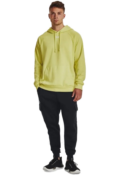 Rival Fleece Kapüşonlu Erkek SweatShirt - 1379757 Neon Sarı/Beyaz