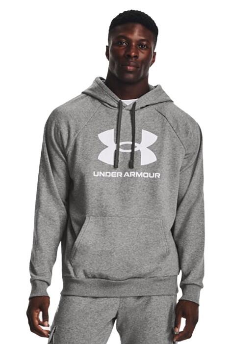 Under Armour - Rival Fleece Logo Erkek Sweatshirt - 1379758 Gri