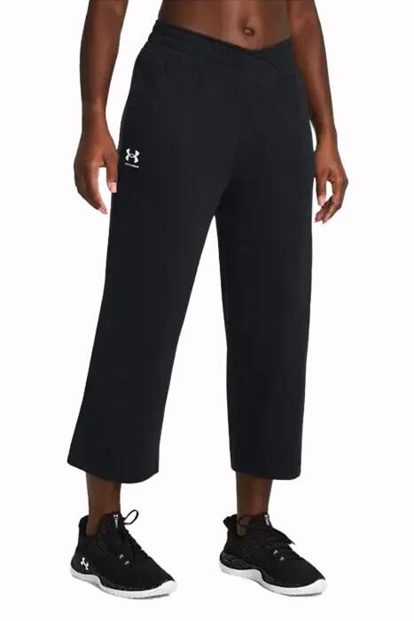 Under Armour - Rival Terry Crop Wide Leg Kadın Eşofman Altı - 1382737 Siyah