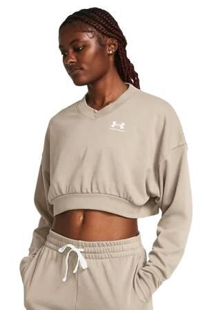 Rival Terry OS Kadın Crop SweatShirt - 1382738 Vizon - Thumbnail