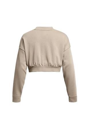 Rival Terry OS Kadın Crop SweatShirt - 1382738 Vizon - Thumbnail