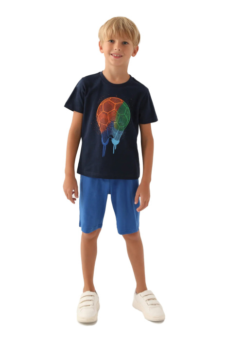 RolyPoly Erkek Çocuk Bermuda Takım - RP3345-G Lacivert - 1