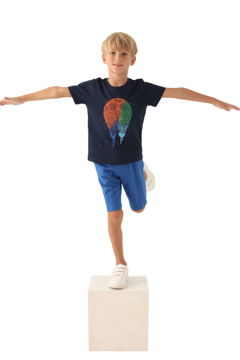 RolyPoly Erkek Çocuk Bermuda Takım - RP3345-G Lacivert - 2