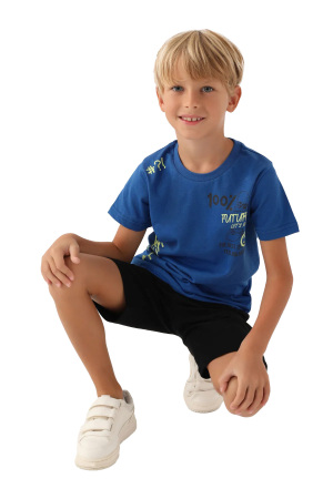 RolyPoly Erkek Çocuk Bermuda Takım - RP3351-2 Mavi - 3
