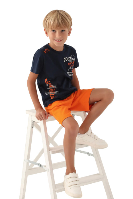 RolyPoly Erkek Çocuk Bermuda Takım - RP3351-G Lacivert - 3