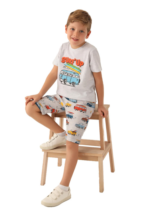 RolyPoly Erkek Çocuk Bermuda Takım - RP3359-G Gri - 3