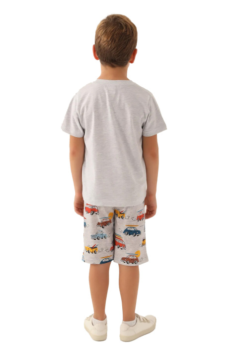 RolyPoly Erkek Çocuk Bermuda Takım - RP3359-G Gri - 5