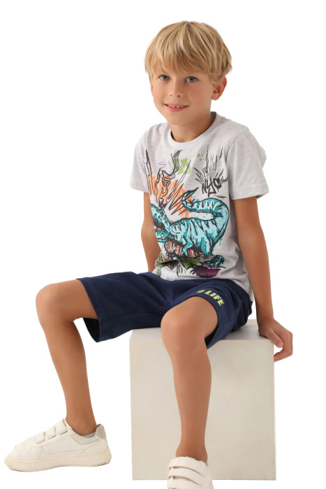 RolyPoly Erkek Çocuk Bermuda Takım - RP3364-G Gri - 2