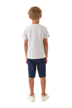 RolyPoly Erkek Çocuk Bermuda Takım - RP3364-G Gri - 4