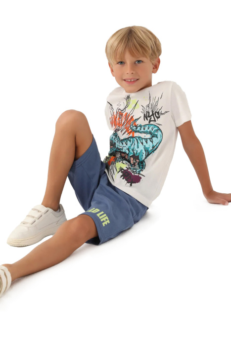 RolyPoly Erkek Çocuk Bermuda Takım - RP3364-G Krem - 1