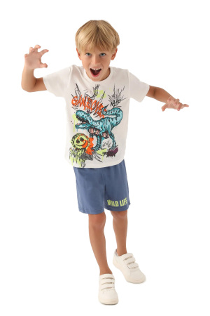 RolyPoly Erkek Çocuk Bermuda Takım - RP3364-G Krem - 2