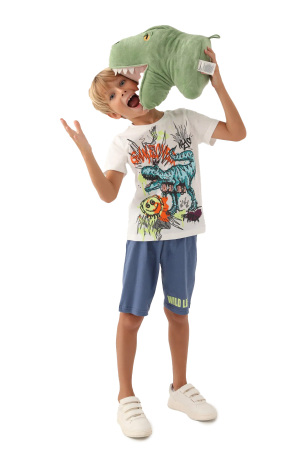 RolyPoly Erkek Çocuk Bermuda Takım - RP3364-G Krem - 3
