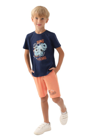 RolyPoly Erkek Çocuk Bermuda Takım - RP3367-2 Koyu İndigo - RolyPoly