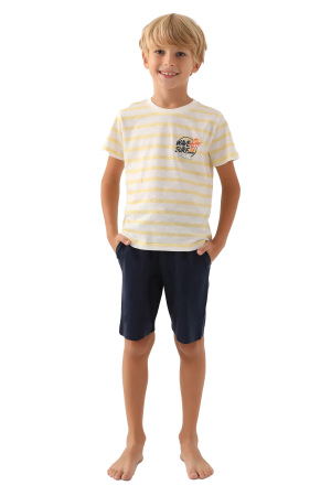 RolyPoly Erkek Çocuk Bermuda Takım - RP3371-G Krem - 1