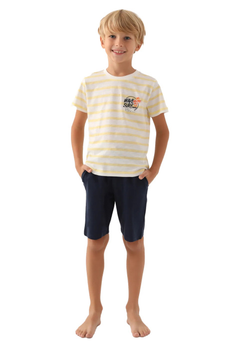 RolyPoly Erkek Çocuk Bermuda Takım - RP3371-G Krem - 1