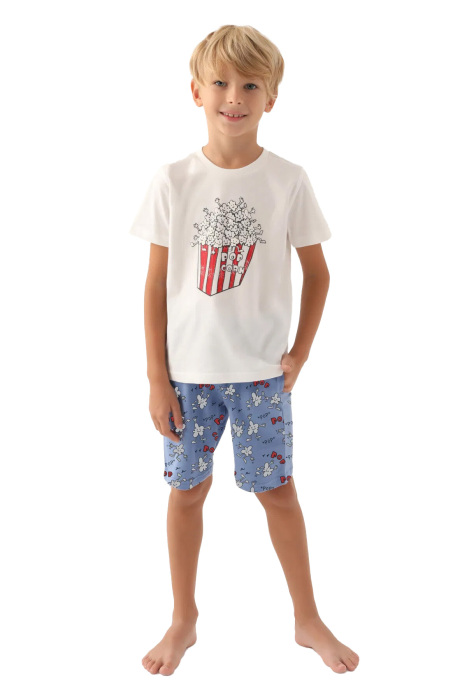 RolyPoly Erkek Çocuk Bermuda Takım - RP3373-2 Krem - 1