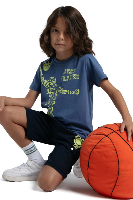 RolyPoly Erkek Çocuk Bermuda Takım - RP3531-2 Mavi - 2