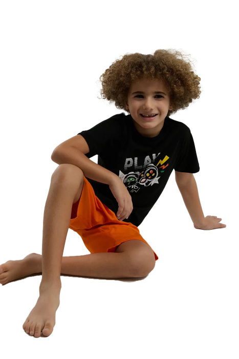 RolyPoly Erkek Çocuk Bermuda Takım - RP3539-2 Siyah - 1