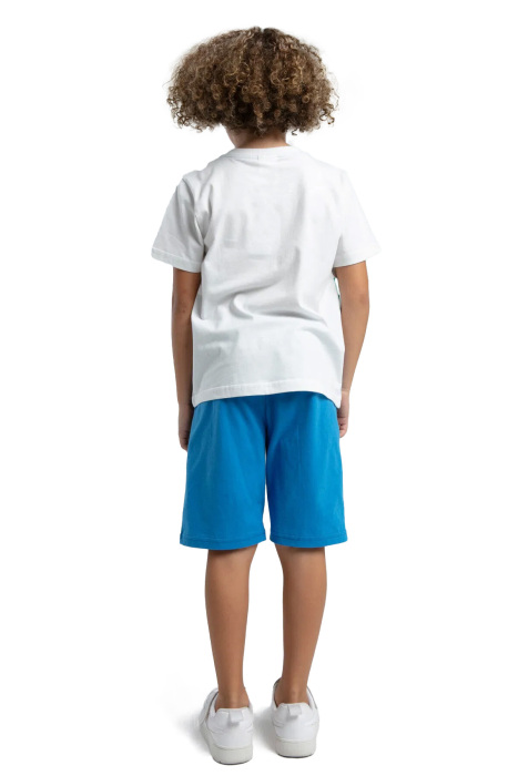 RolyPoly Erkek Çocuk Bermuda Takım - RP3548-2 Beyaz /Saks Mavisi - 4