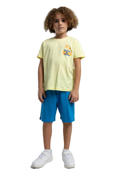RolyPoly Erkek Çocuk Bermuda Takım - RP3549-2 Açık Sarı - 1