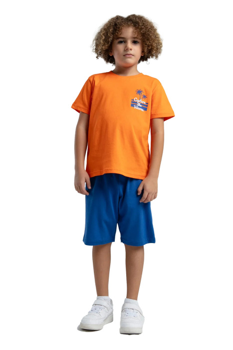 RolyPoly Erkek Çocuk Bermuda Takım - RP3549-2 Turuncu - 1