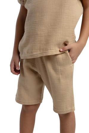 RolyPoly Erkek Çocuk Bermuda Takım - RP3569-2 Bej - 3