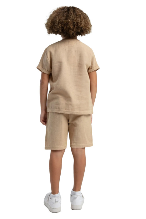 RolyPoly Erkek Çocuk Bermuda Takım - RP3569-2 Bej - 4