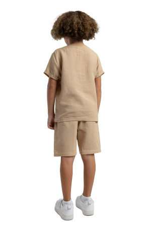 RolyPoly Erkek Çocuk Bermuda Takım - RP3569-2 Bej - 5