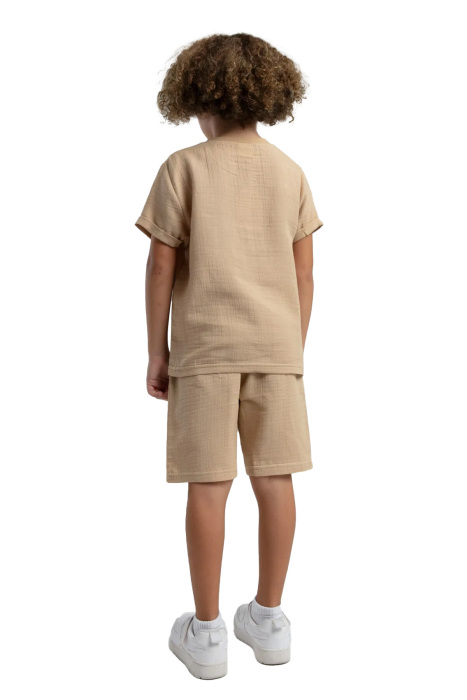 RolyPoly Erkek Çocuk Bermuda Takım - RP3569-2 Bej - 5