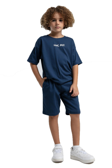 RolyPoly Erkek Çocuk Bermuda Takım - RP3572-4 Koyu Mavi - 1