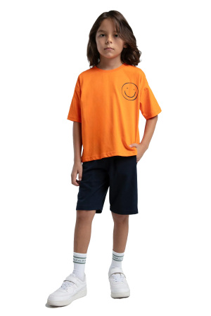 RolyPoly Erkek Çocuk Bermuda Takım - RP3575-4 Turuncu - 1