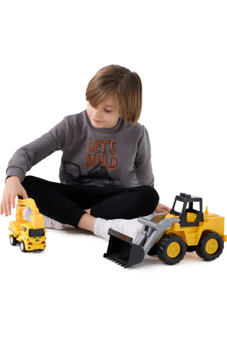 RolyPoly Erkek Çocuk Eşofman Takımı - RP3425-2 Koyu Gri - 3