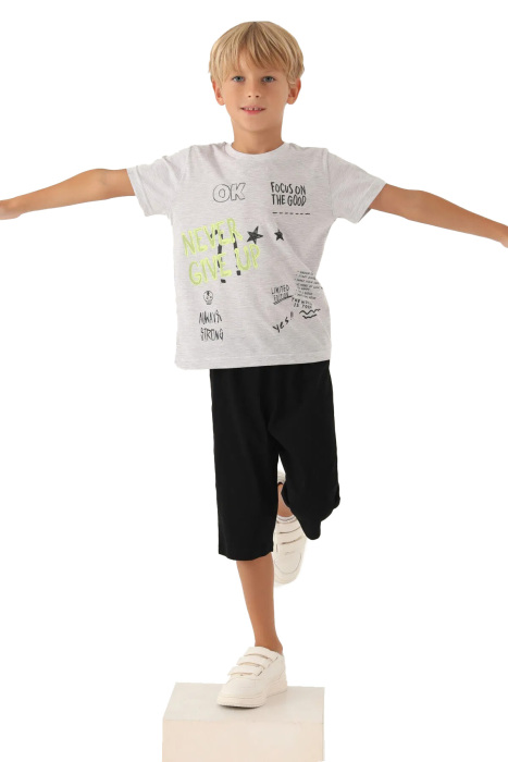 RolyPoly Erkek Çocuk Kapri Takım - RP3353-G Krem - 3