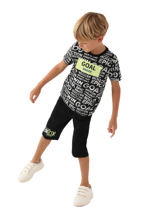 RolyPoly Erkek Çocuk Kapri Takımı - RP3343-G Siyah - 1