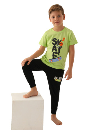 RolyPoly Erkek Çocuk Pijama Takımı - RP3354-2 Yeşil - 2