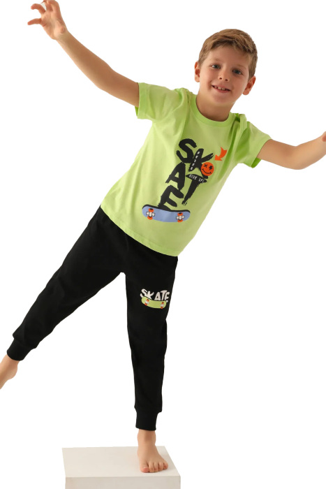 RolyPoly Erkek Çocuk Pijama Takımı - RP3354-2 Yeşil - 3
